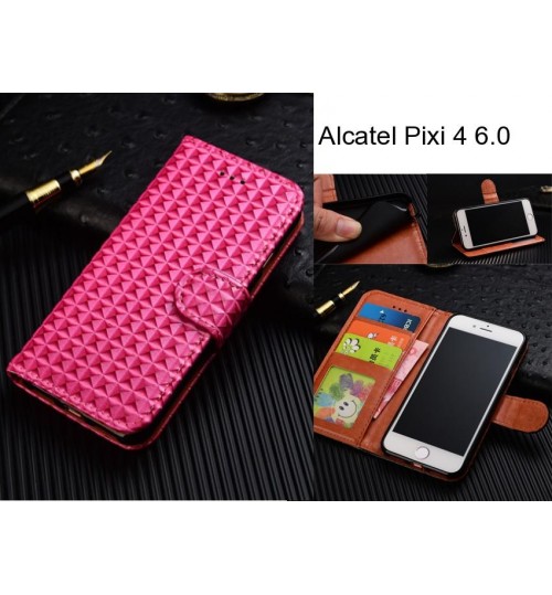 Alcatel Pixi 4 6.0  Case Leather Wallet Case Cover