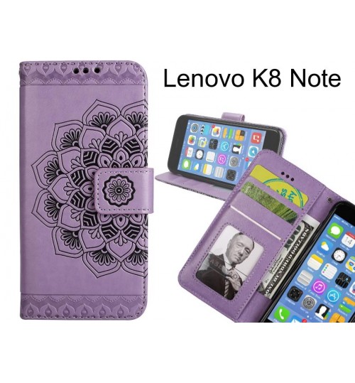 Lenovo K8 Note Case Premium leather Embossing wallet flip case