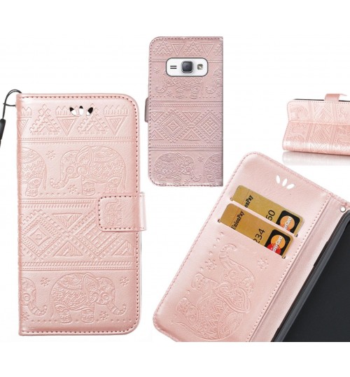 GALAXY J1 2016 case Wallet Leather flip case Embossed Elephant Pattern