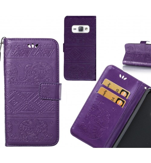 GALAXY J1 2016 case Wallet Leather flip case Embossed Elephant Pattern