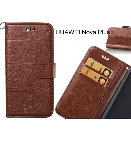 HUAWEI Nova Plus case Wallet Leather flip case Embossed Elephant Pattern