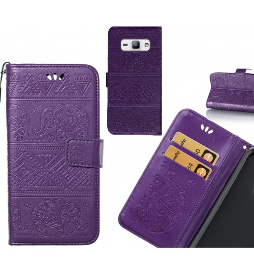 Galaxy J1 Ace case Wallet Leather flip case Embossed Elephant Pattern