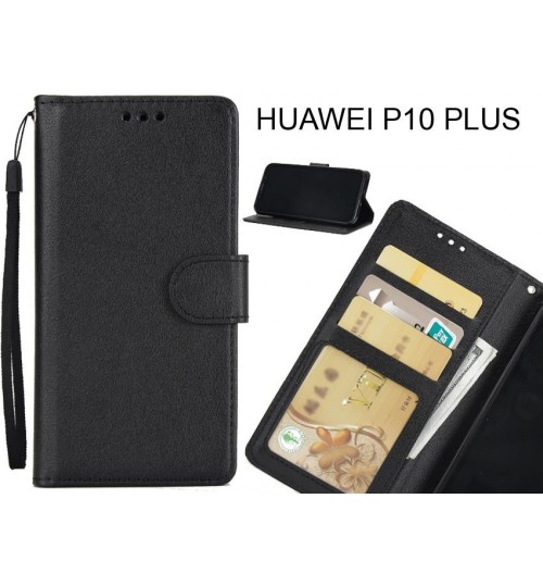 Huawei P10 Plus  Case Silk Texture Leather Wallet Case - Gold