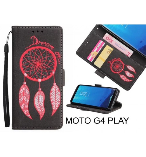 MOTO G4 PLAY case Dream Cather Leather Wallet cover case