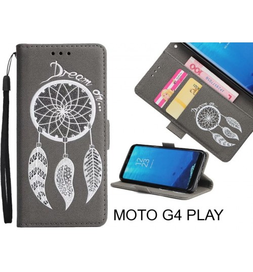 MOTO G4 PLAY case Dream Cather Leather Wallet cover case