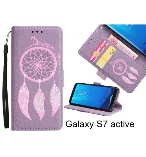 Galaxy S7 active case Dream Cather Leather Wallet cover case
