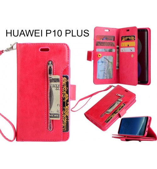 HUAWEI P10 PLUS case 10 cardS slots wallet leather case with zip