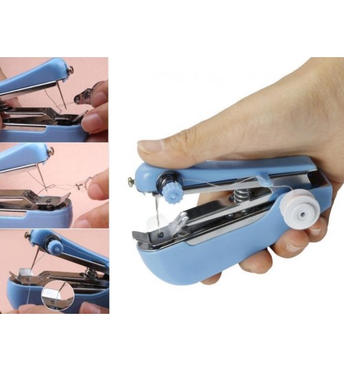 Sewing Machine Mini Handy Clothes Fabric Handheld