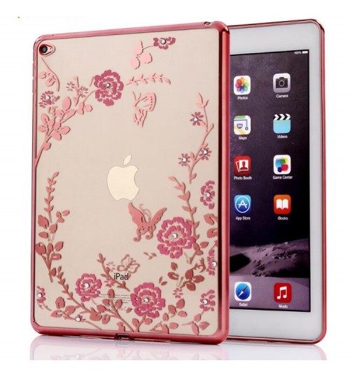 iPad Air 2 soft gel tpu case luxury bling shiny floral case