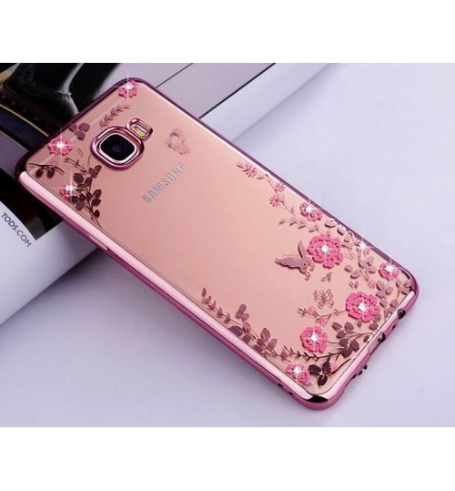 Samsung Galaxy A3 2016 soft gel tpu case luxury bling shiny floral case