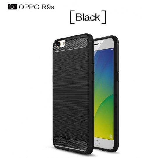 Oppo R9S case impact proof rugged case with carbon fiber