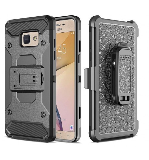 Galaxy J5 Prime Hybrid armor Case+Belt Clip Holster