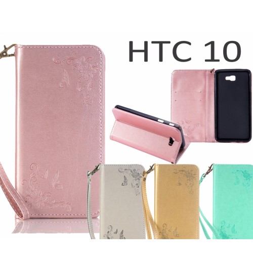 HTC 10 Premium Leather Embossing wallet Folio case