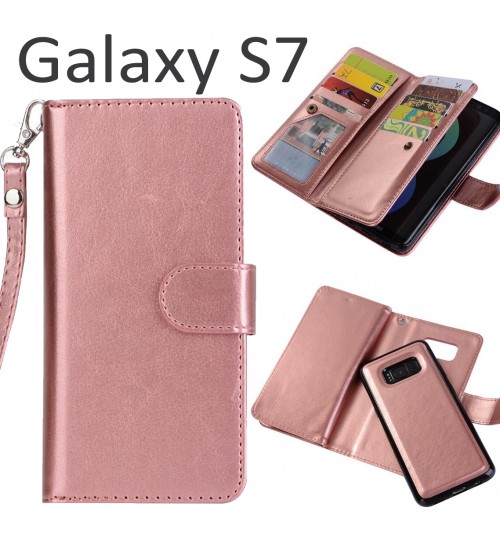 Galaxy S7 detachable full wallet leather case