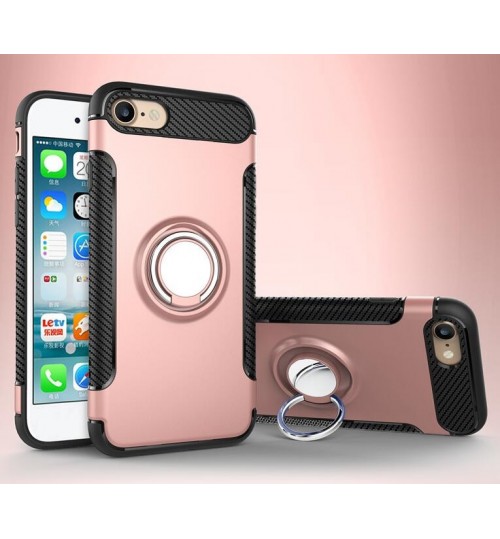 iPhone 7 Plus Shockproof Hybrid 360° Ring Rotate Kickstand Case Cover