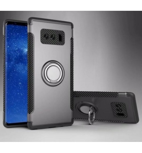 Galaxy note 8  Case Heavy Duty Ring Rotate Kickstand Case Cover
