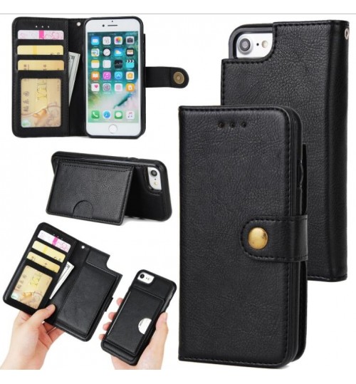 iPhone 7 Plus Detachable Leather Card Slots Wallet Case