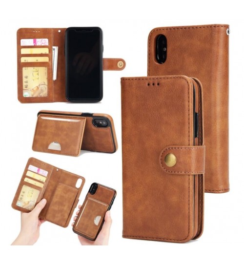 iPhone X  case Detachable Leather Card Slots Wallet Case