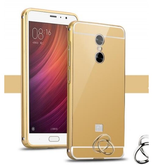 Xiaomi Note 4X case Slim Metal bumper with mirror back cover case