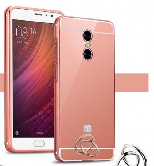 Xiaomi Note 4X case Slim Metal bumper with mirror back cover case