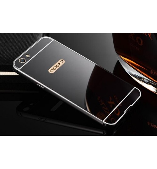 Oppo R11 case Slim Metal bumper with mirror back cover case