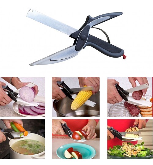 2in1 scissors Gourmet Kitchen smart cutter online at Geek Store NZ