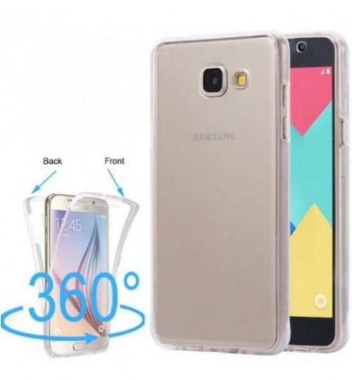 Galaxy A7 2016  case 2 piece transparent full body protector case