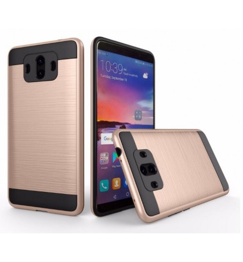 Huawei Mate 10 case impact proof hybrid case brushed