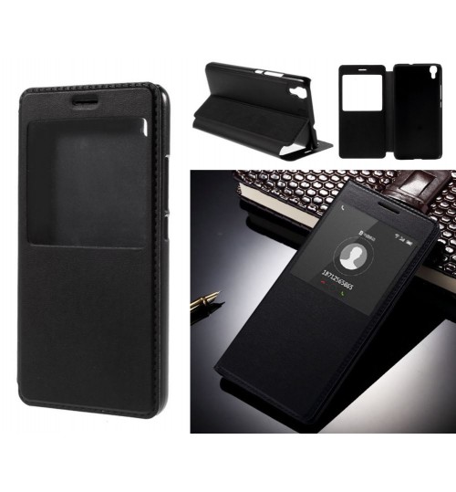 Huawei Y6 case Leather Flip window honor Y6 cover
