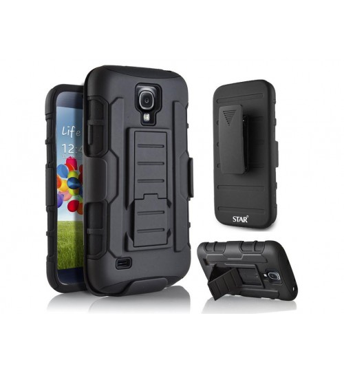 Galaxy S4  Hybrid armor Case Belt Clip Holster