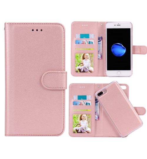 iPhone 7 plus detachable slim wallet leather case