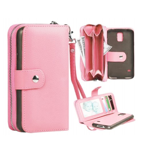 Galaxy S5 detachable full wallet leather case