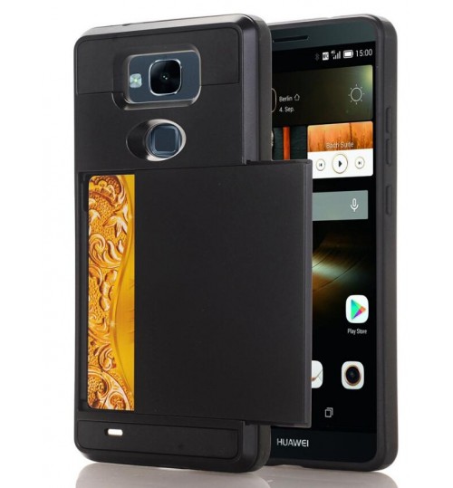 HUAWEI MATE 7 impact proof hybrid case card holder