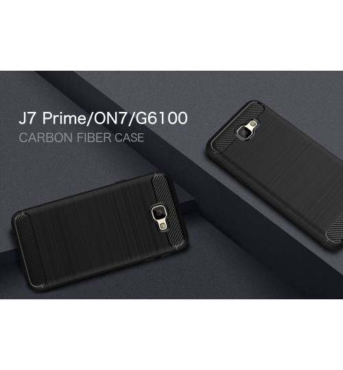 Galaxy J7 Prime case impact proof rugged case with carbon fiber