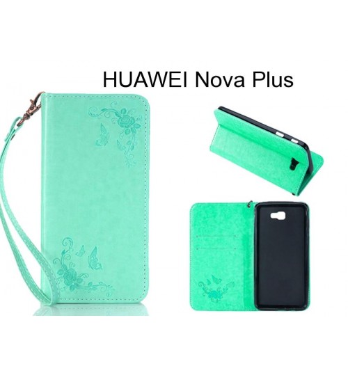 HUAWEI Nova Plus  CASE Premium Leather Embossing wallet Folio case