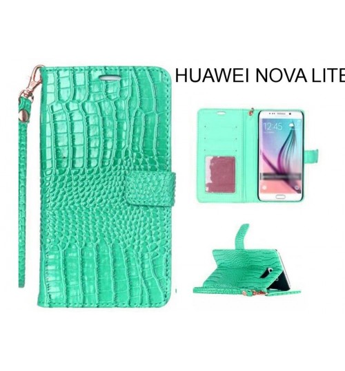 HUAWEI NOVA LITE case Croco wallet Leather case