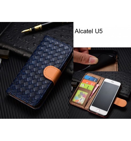 Alcatel U5  case Leather Wallet Case Cover