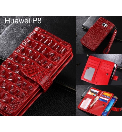 Huawei P8 case Croco wallet Leather case