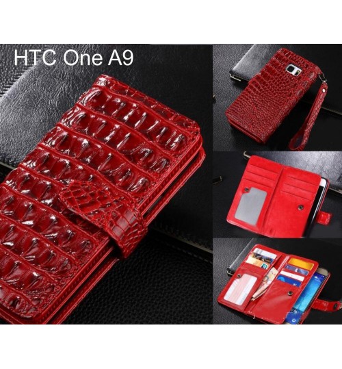 HTC One A9 case Croco wallet Leather case