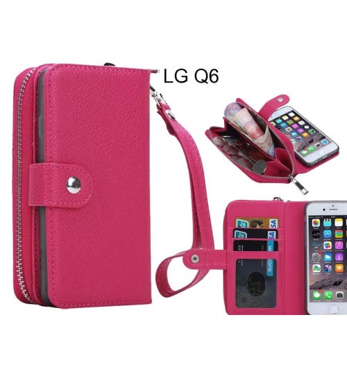 LG Q6 Case coin wallet case full wallet leather case