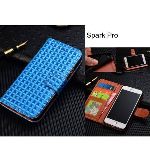 Spark Pro  Case Leather Wallet Case Cover
