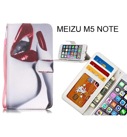 MEIZU M5 NOTE case 3 card leather wallet case printed ID