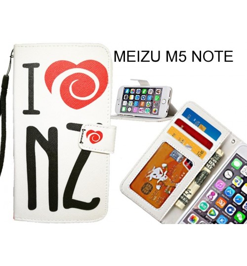 MEIZU M5 NOTE case 3 card leather wallet case printed ID