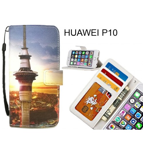 HUAWEI P10 case 3 card leather wallet case printed ID