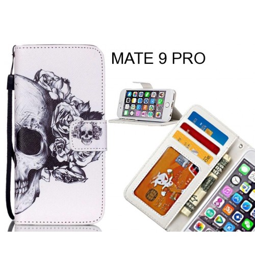 MATE 9 PRO case 3 card leather wallet case printed ID