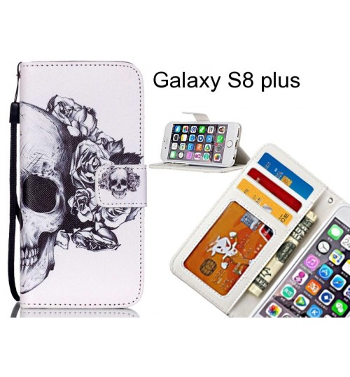 Galaxy S8 plus case 3 card leather wallet case printed ID