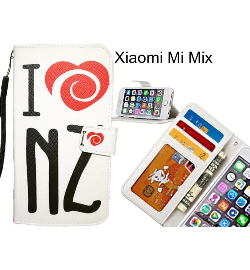 Xiaomi Mi Mix case 3 card leather wallet case printed ID