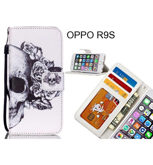 OPPO R9S case 3 card leather wallet case printed ID