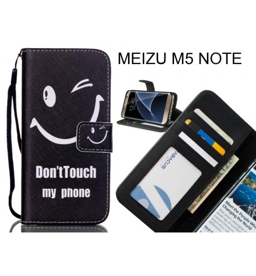 MEIZU M5 NOTE case 3 card leather wallet case printed ID