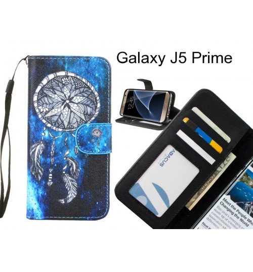 Galaxy J5 Prime case 3 card leather wallet case printed ID